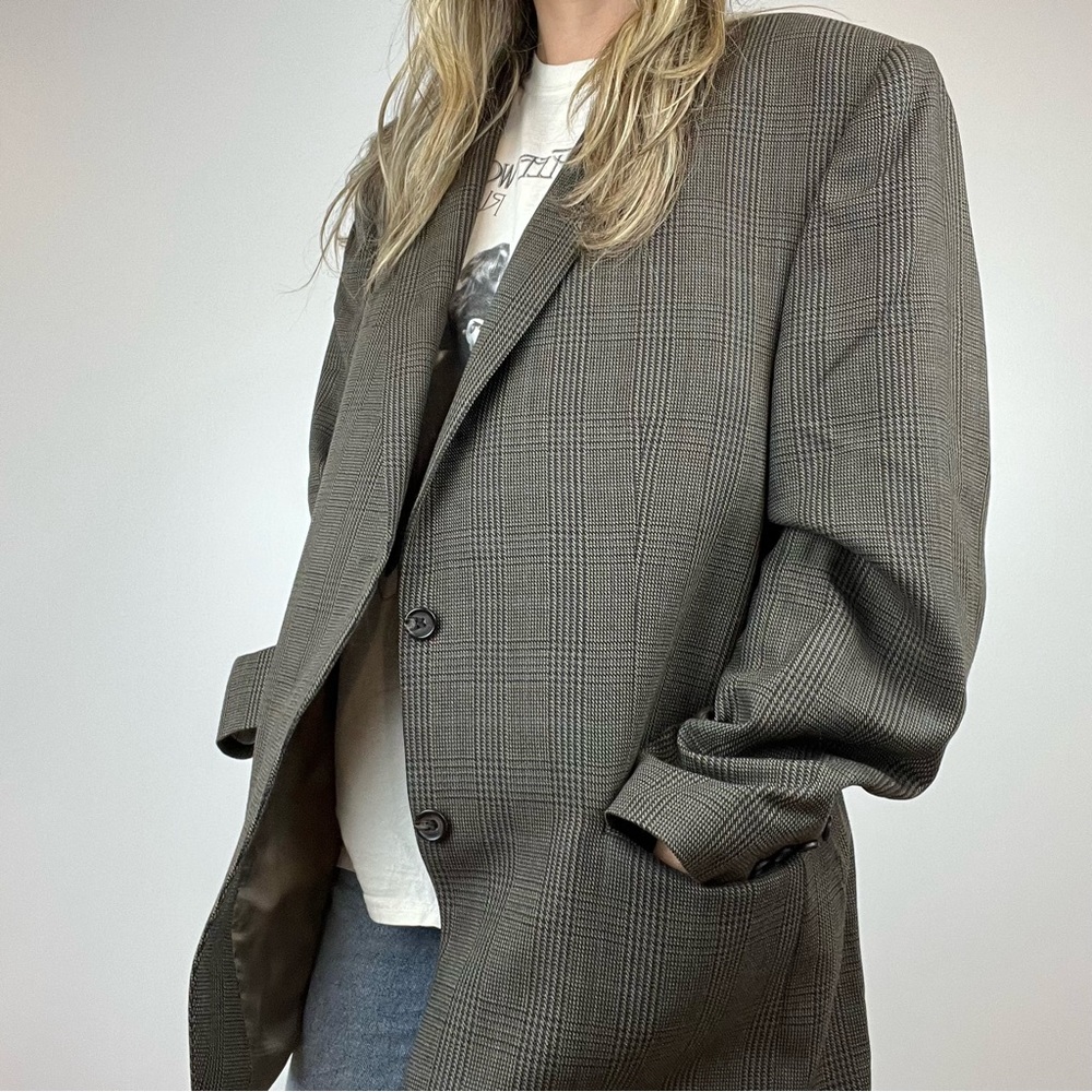Vintage Ralph Lauren 100% Wool Plaid Preppy Style Jacket Blazer stunning large - Picture 12 of 16
